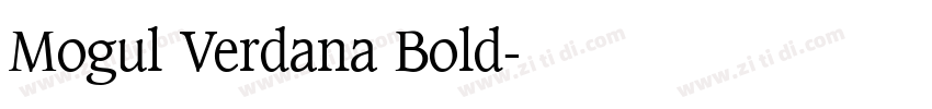 Mogul Verdana Bold字体转换